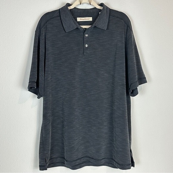 Tommy Bahama Grey Polo Short Sleeve Shirt XL - Picture 1 of 9